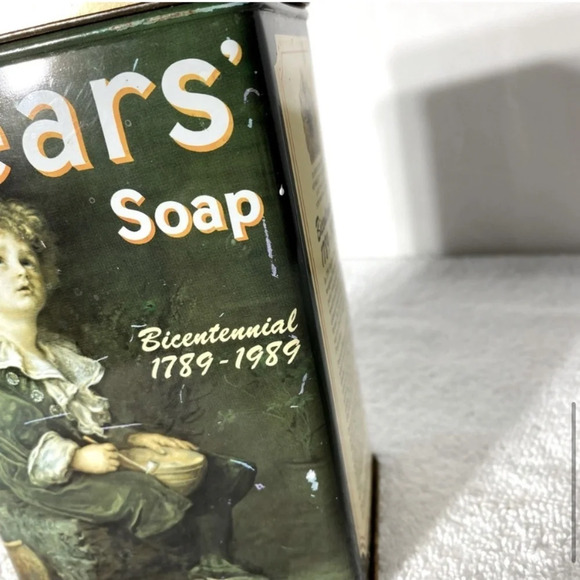 Vintage Pears Soap Green Bicentennial Decorative Tin 1789-1989 - Picture 10 of 14